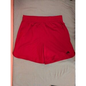 Adidas Sport Shorts Red Athletic Gym Training Soccer Basketball Mens Size L